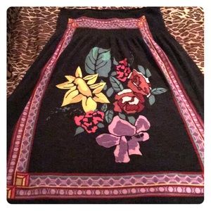 Cotton dress. Beautiful print. Strapless